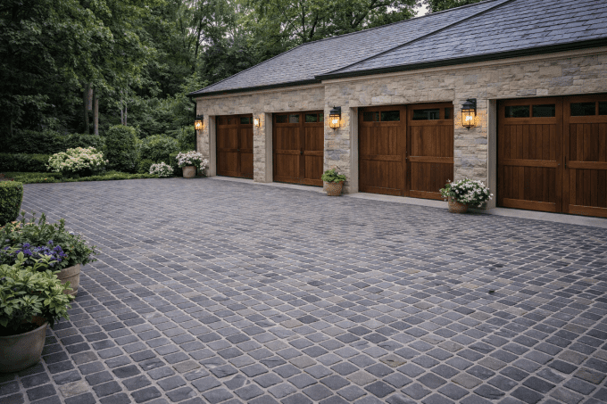 Pavés grès kandla Gris - 14/14 cm Ep.11/13 cm - unité de vente : 1 m² pour 42 pavés