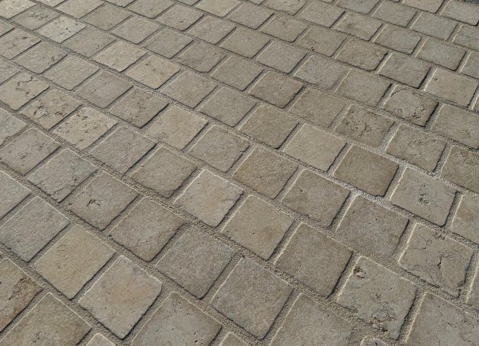 Pavés New Sunny Heritage 10/10 cm Ep. 4 cm - unité de vente : 1 m² pour 76 pavés