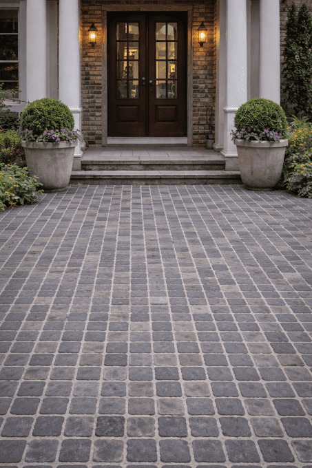 Pavés grès kandla Gris 14/14 cm Ep. 3/5 cm - unité de vente : 1 m² pour 42 pavés