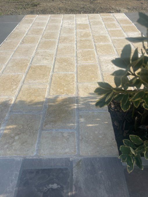 Pavés New Sunny Heritage 14/20 cm Ep. 4 cm - unité de vente : 1 m² pour 30 pavés